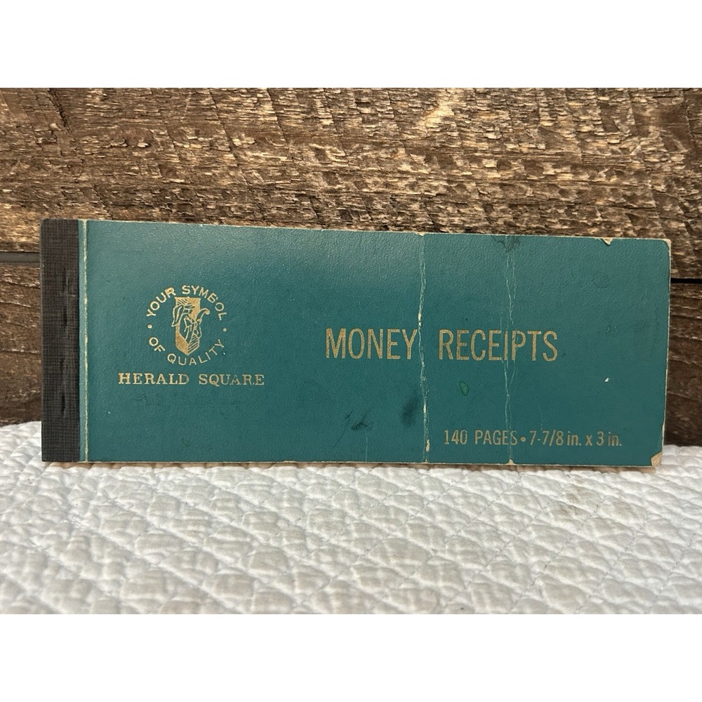 Vtg Herald Square Money Receipt Book Symbol of Quality